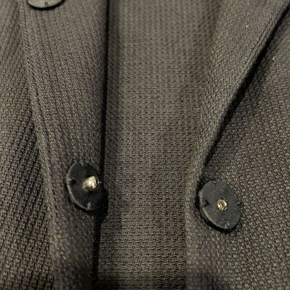 eileen fisher funnel neck long shaped blazer jacket size S in EUC snap buttons - Picture 5 of 10